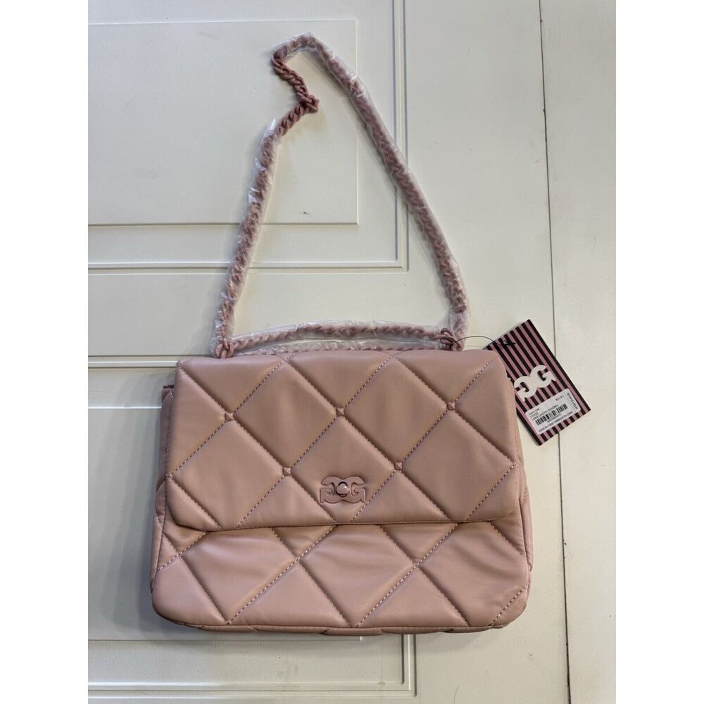 Gilda Paris Quilted Blush Pink Crossbody Purse Chain Strap Medium NWT MSRP $140
